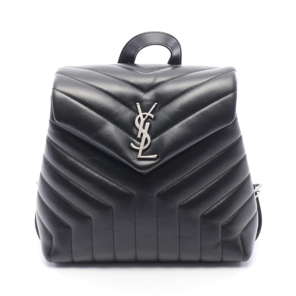 Saint Laurent Paris Loulou Backpack Leather Black